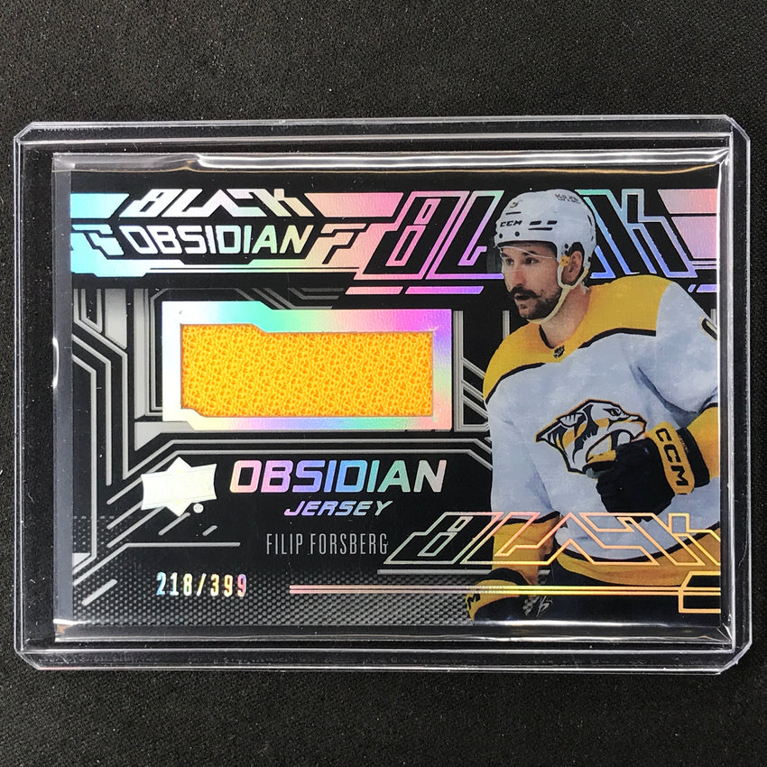 2022-23 Spx Nhl Filip Forsberg Ud Black Obsidian Rookie Jersey 218/399