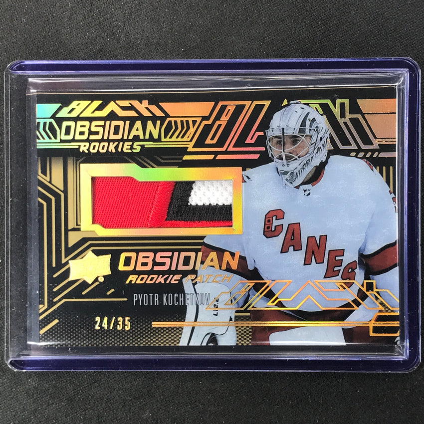 2022-23 Spx Nhl Pyotr Kochetkov Ud Black Obsidian Rookie Jersey Patch 24/35