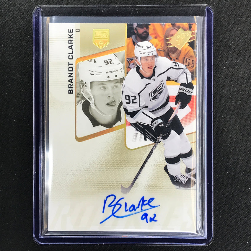 2022-23 Spx Nhl Brandt Clarke Base Rookie Auto Sp No 145