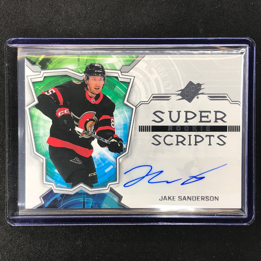 2022-23 Spx Nhl Jake Sanderson Rookie Superscripts Auto Base No Sa