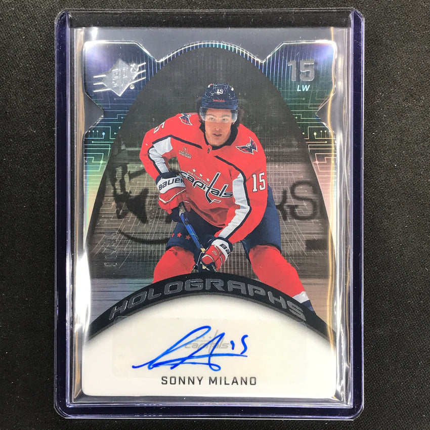 2022-23 Spx Nhl Sonny Milano Holographs Die-cut Auto 99/99