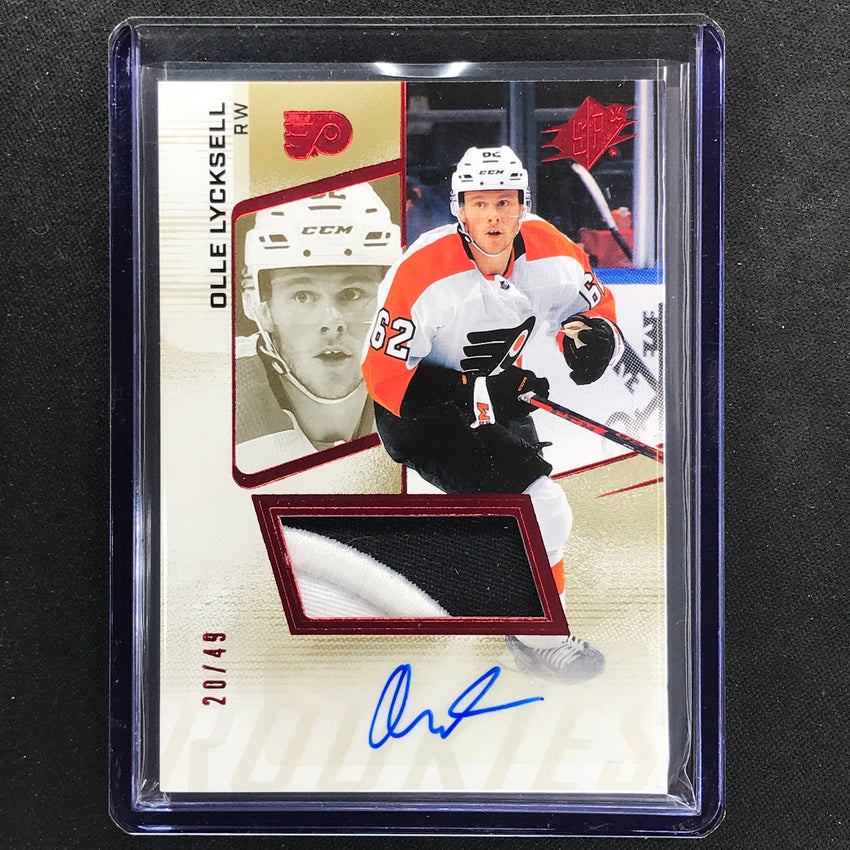 2022-23 Spx Nhl Olle Lycksell Base Rookie Patch Auto Red 20/49