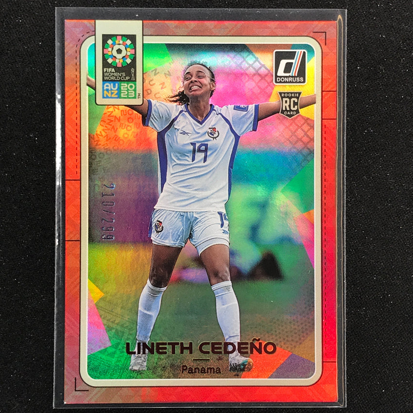 2023 Donruss Fifa Womens World Cup Lineth Cedeno Rookie Red 210/299 No 135