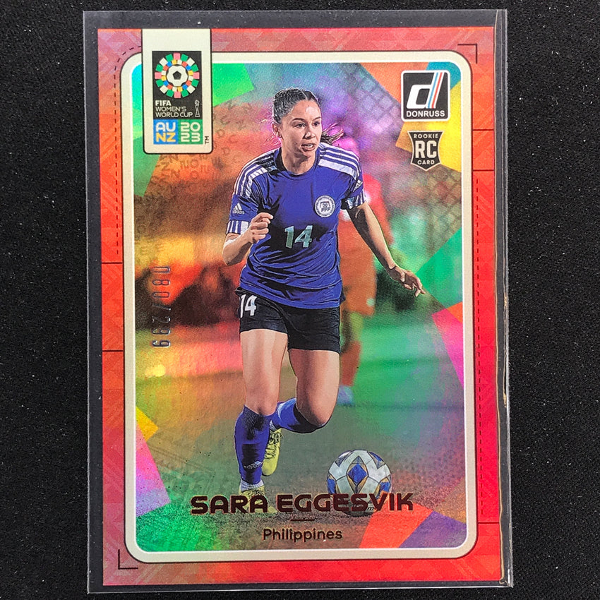 2023 Donruss Fifa Womens World Cup Sara Eggesvik Rookie Red 80/299 No 143