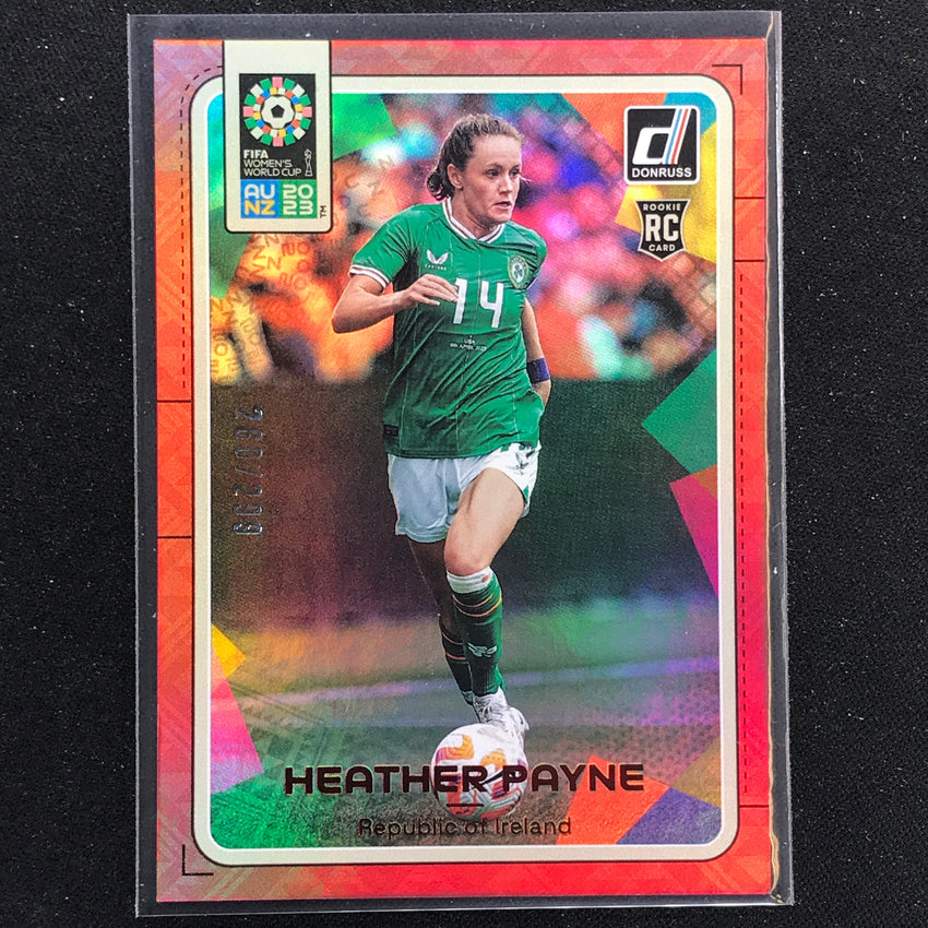 2023 Donruss Fifa Womens World Cup Heather Payne Rookie Red 260/299 No 154