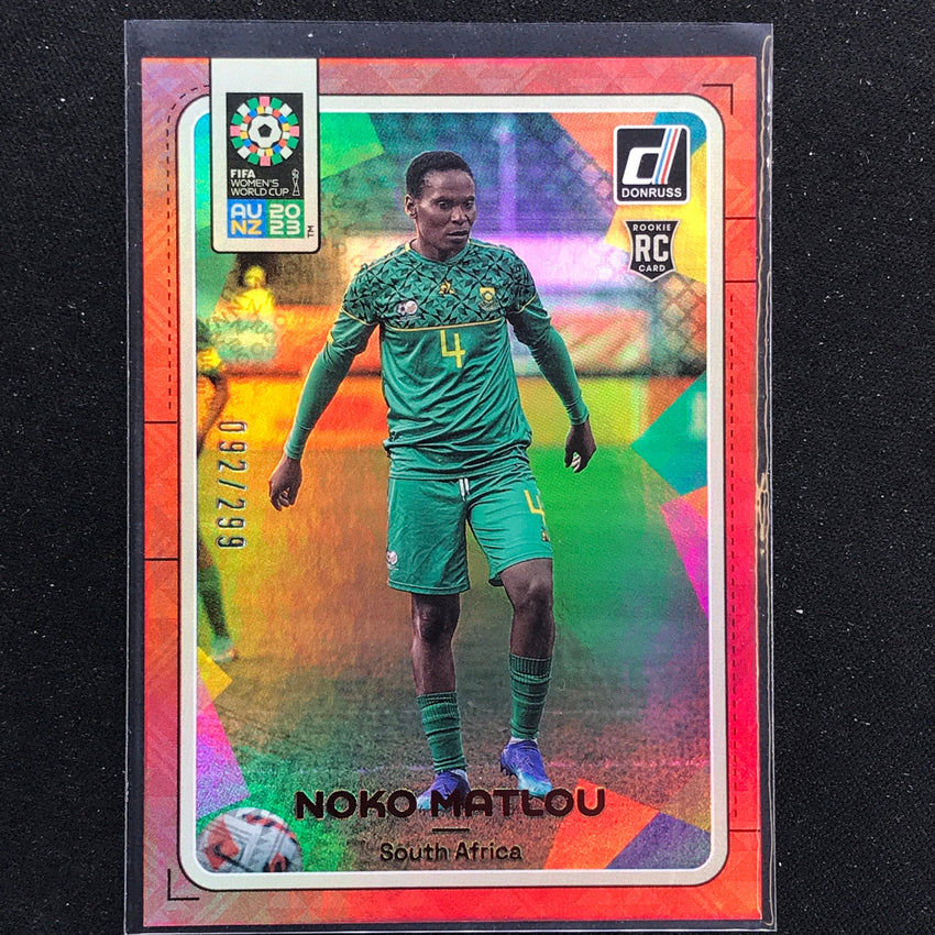 2023 Donruss Fifa Womens World Cup Noko Matlou Rookie Red 92/299 No 162
