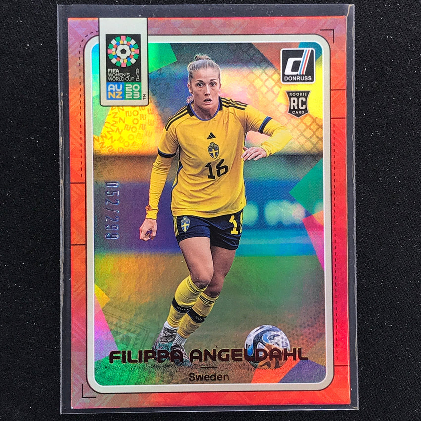 2023 Donruss Fifa Womens World Cup Filippa Angeldahl Rookie Red 52/299 No 171