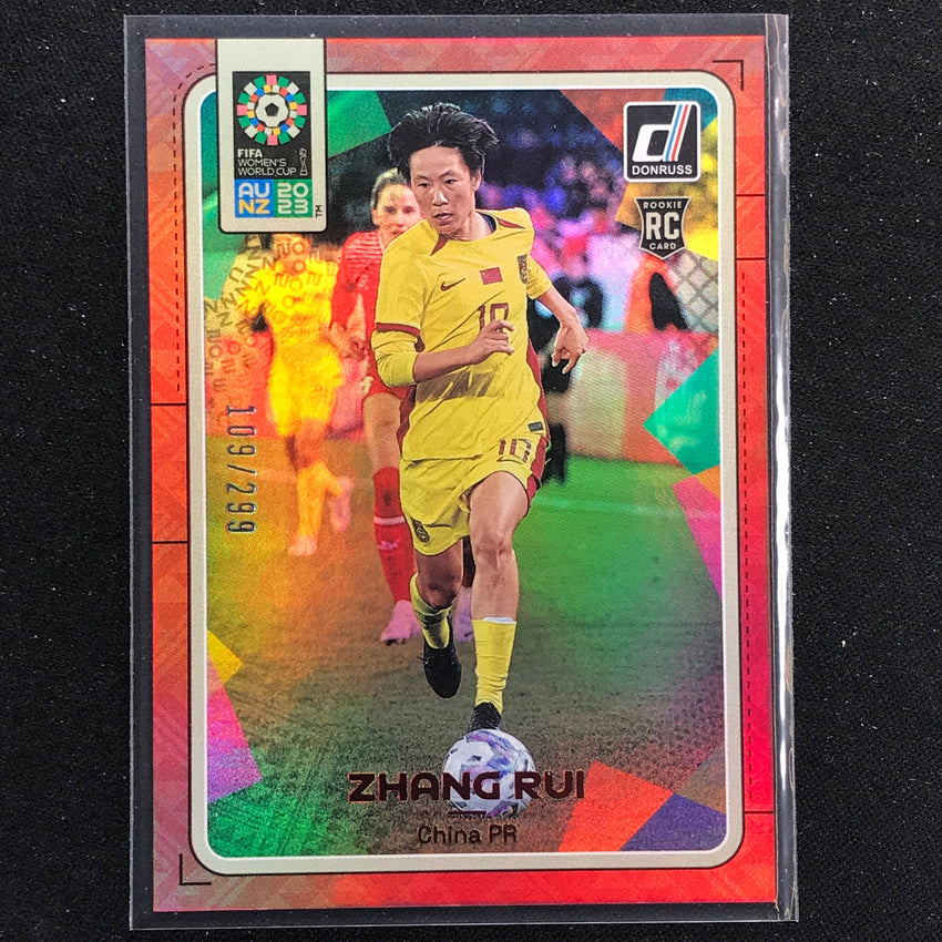 2023 Donruss Fifa Womens World Cup Zhang Rui Rookie Red 109/299 No 200
