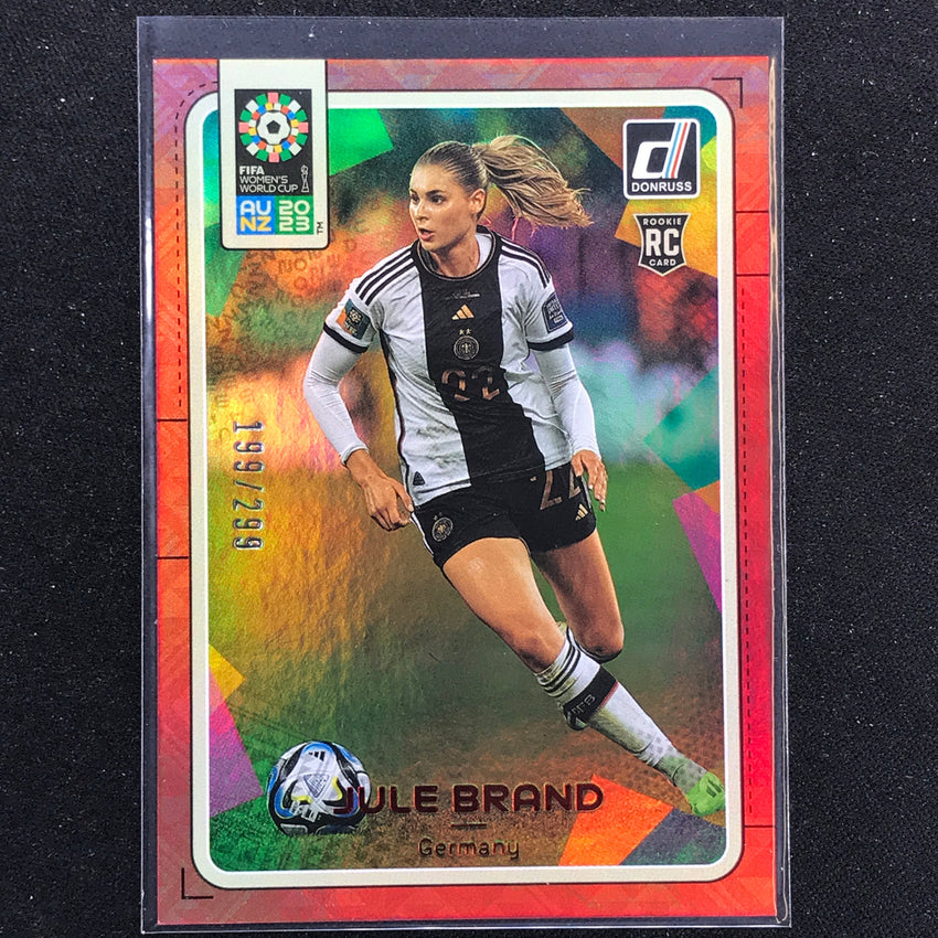 2023 Donruss Fifa Womens World Cup Jule Brand Sp Rookie Red 199/299 No 212