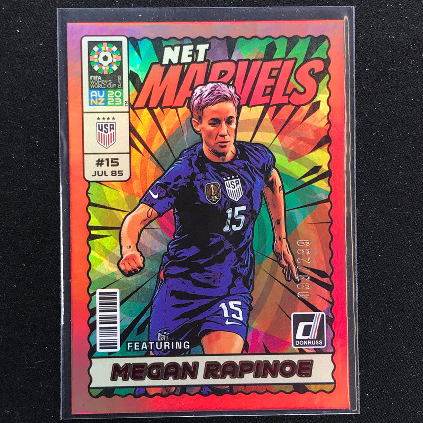 2023 Donruss Fifa Womens World Cup Megan Rapinoe Net Marvels Red 99/299