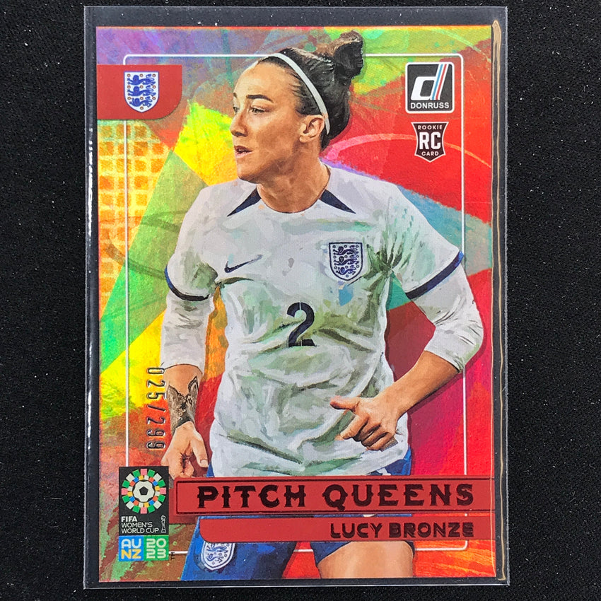 2023 Donruss Fifa Womens World Cup Lucy Bronze Pitch Queens Rookie Red 25/299