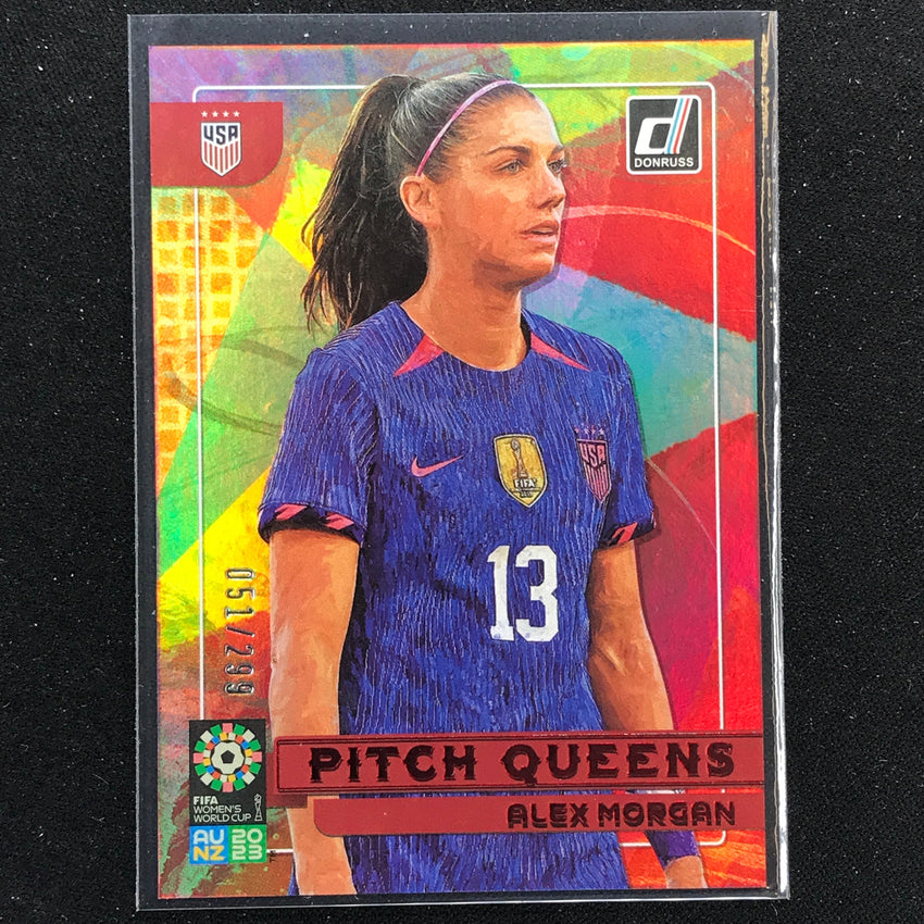 2023 Donruss Fifa Womens World Cup Alex Morgan Pitch Queens Red 51/299