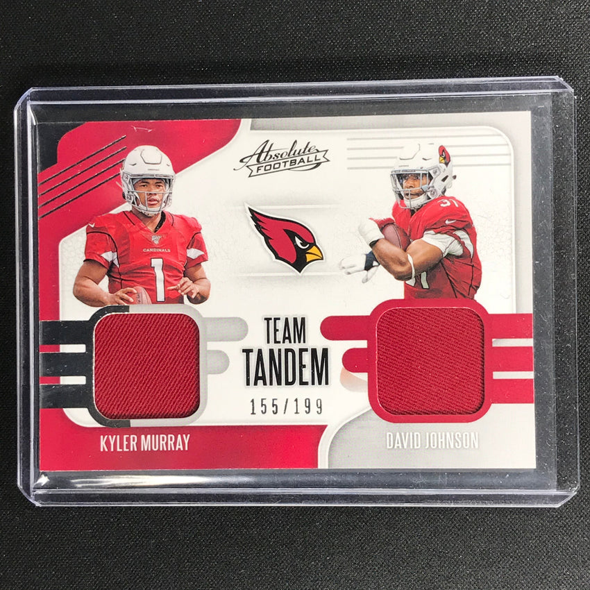 2019 Absolute Kyler Murray David Johnson Team Tandem Rookie Jersey 155/199
