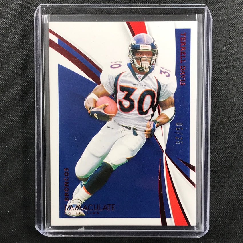 2021 Immaculate Terrell Davis Base Red 5/25