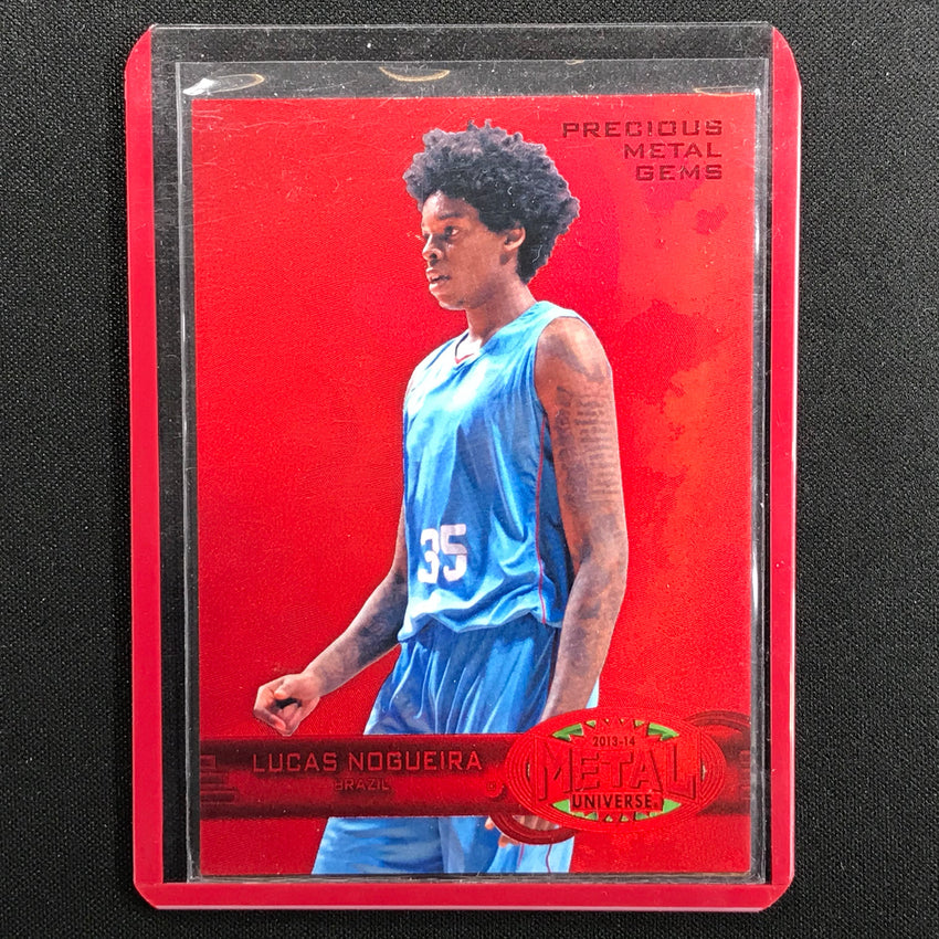 2013-14 Metal Universe Lucas Nogueira Rookie Precious Metal Gems Pmg Red 100/150