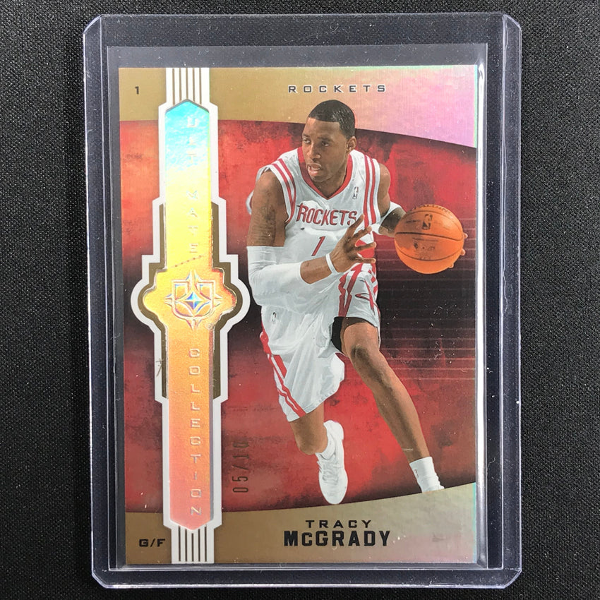 2007-08 Nba Ultimate Collection Tracy Mcgrady Gold Foil 5/10 Damaged