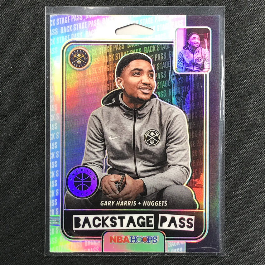 2019-20 Hoops Premium GARY HARRIS Back Stage Pass Holo Silver Prizm #10