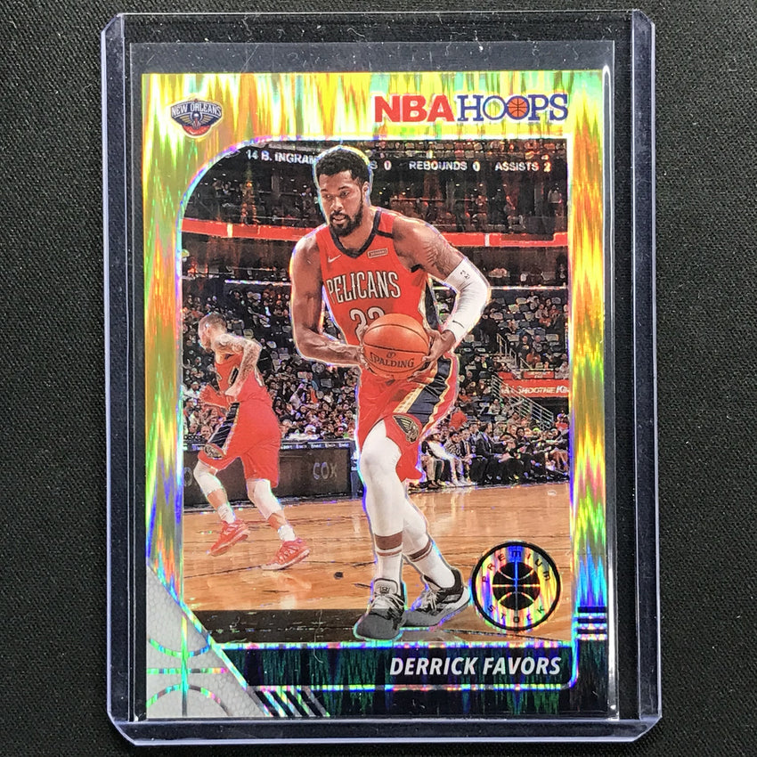 2019-20 Hoops Premium Derrick Favors Hybrid Flash Gold 3/10