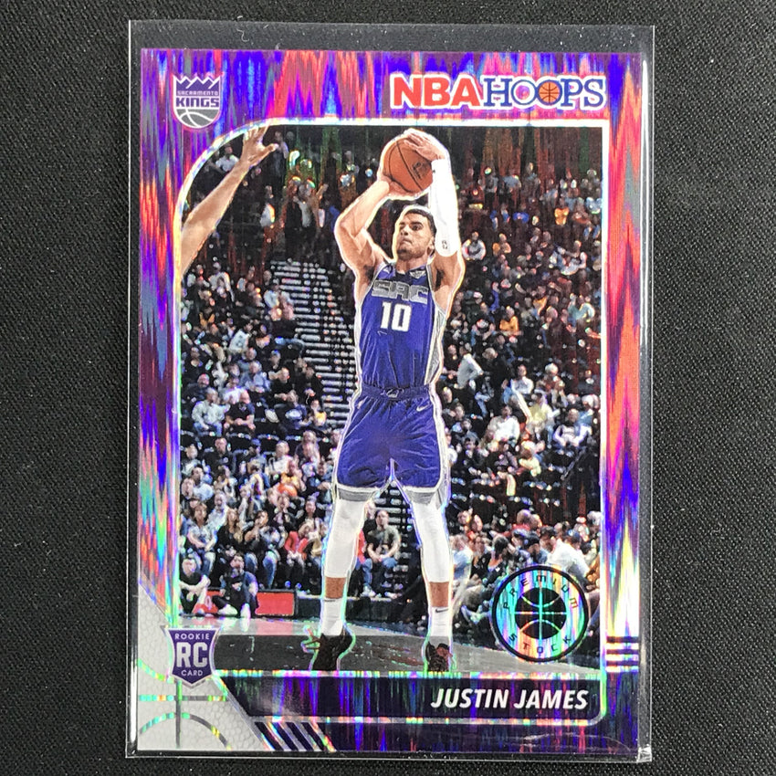 2019-20 Hoops Premium Justin James Hybrid Rookie Flash Purple 11/35