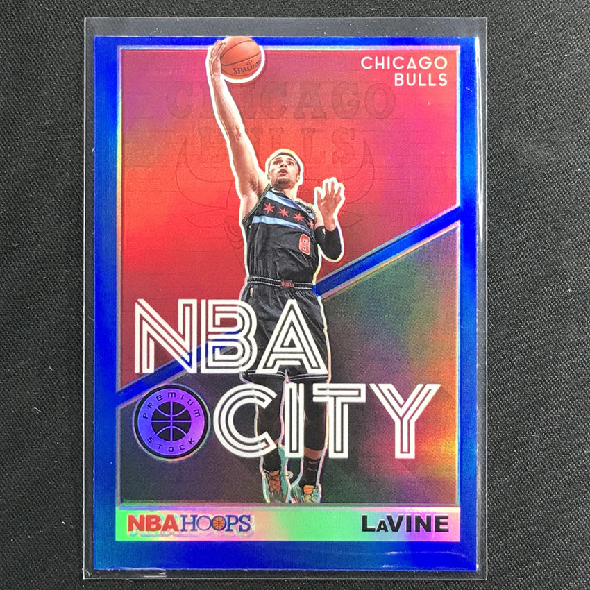 2019-20 Hoops Premium ZACH LAVINE NBA City Blue Prizm #23