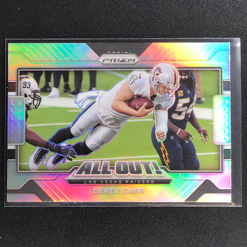 2021 Prizm Derek Carr All Out Silver No 15