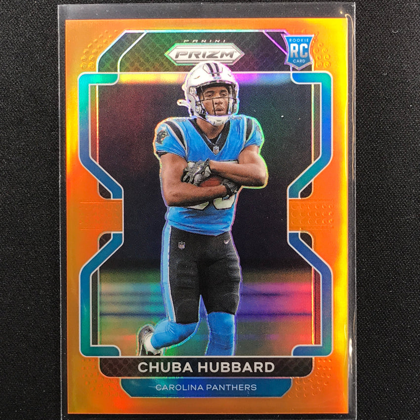 2021 Prizm Chuba Hubbard Rookie Orange 157/249