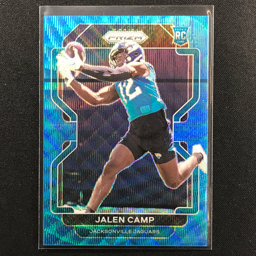 2021 Prizm Jalen Camp Rookie Blue Wave 157/199