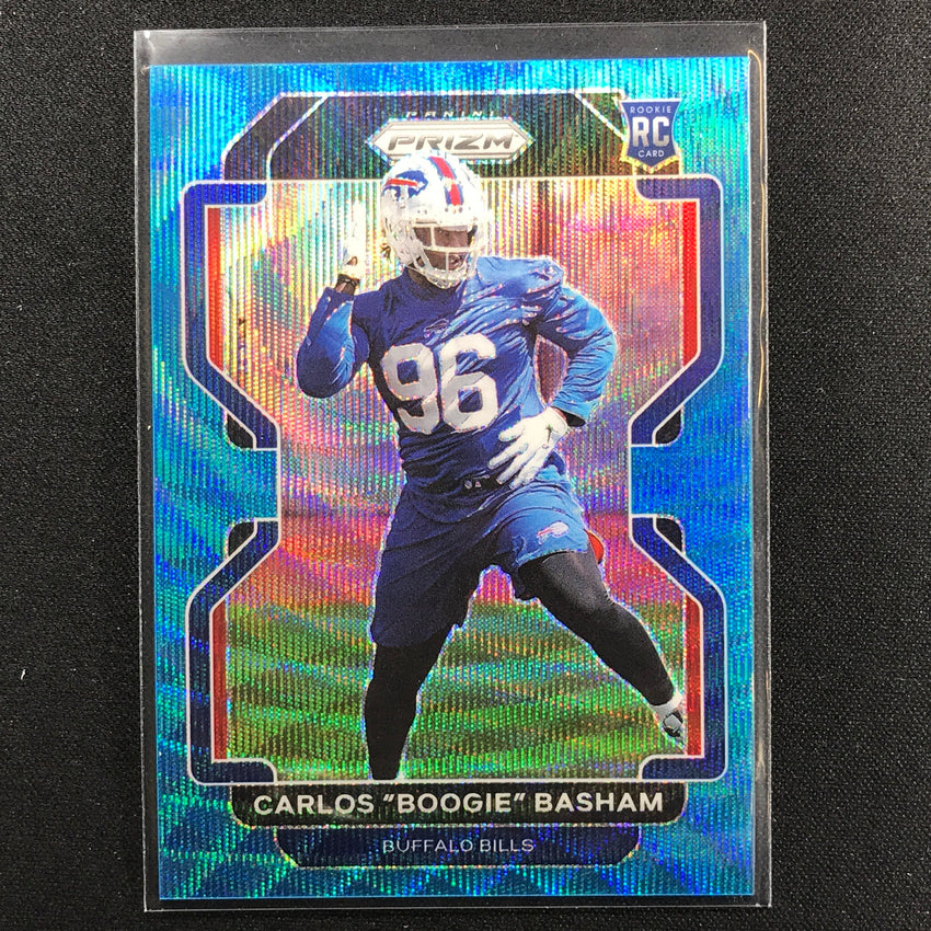 2021 Prizm Carlos Boogie Basham Rookie Blue Wave 105/199