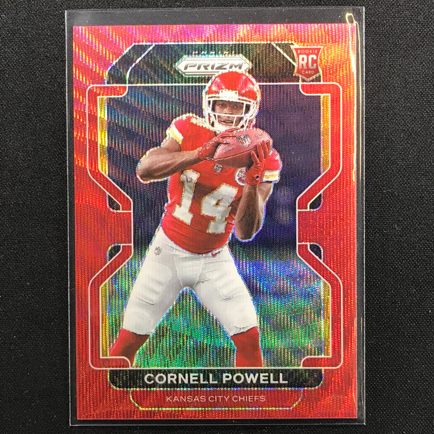 2021 Prizm Cornell Powell Rookie Red Wave 81/149
