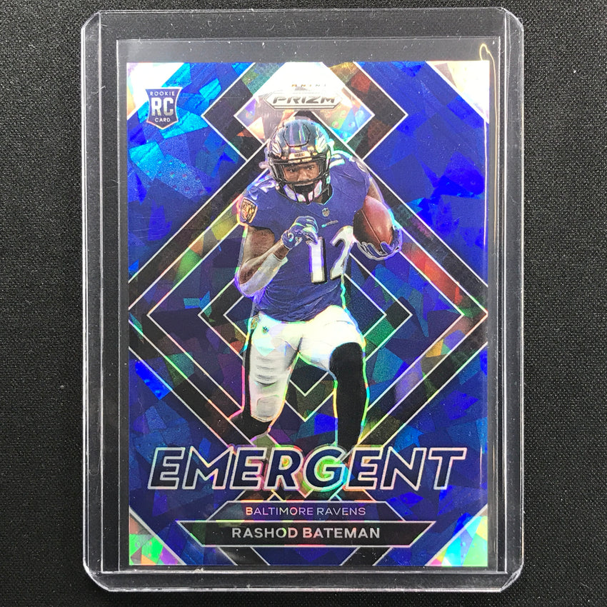 2021 Prizm Rashod Bateman Emergent Rookie Blue Ice 26/99