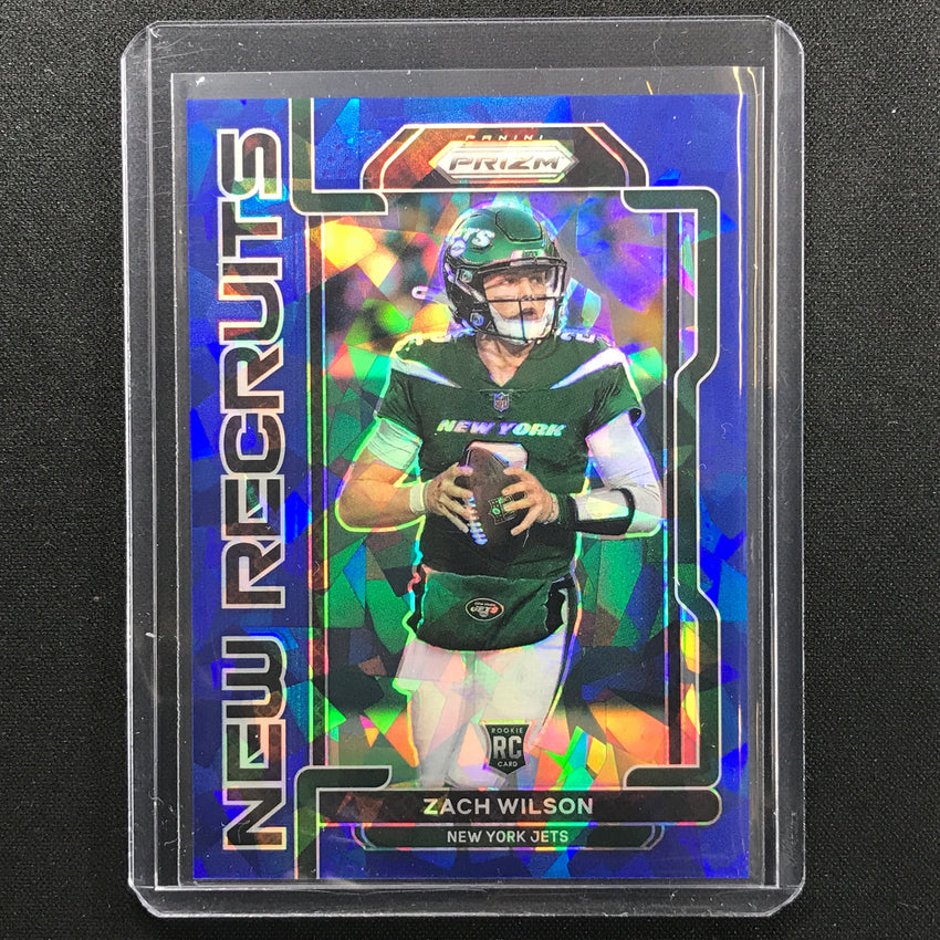 2021 Prizm Zach Wilson New Recruits Rookie Blue Ice 2/99