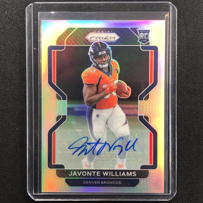 2021 Prizm Javonte Wiiliams Rookie Autographs Prizm Silver No 345 A