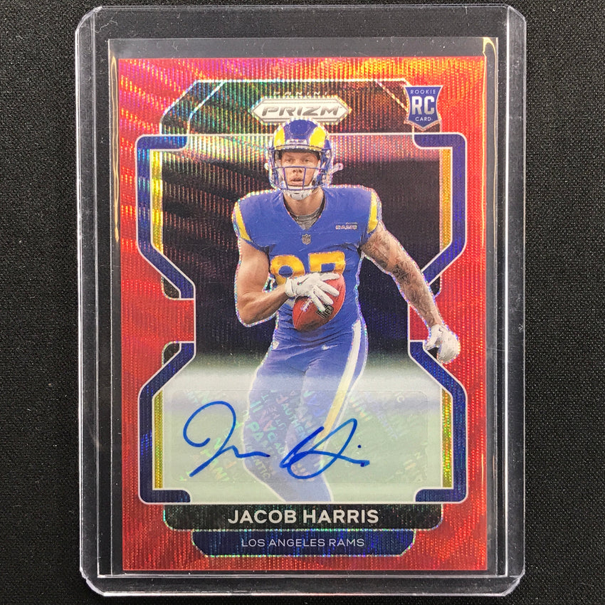 2021 Prizm Jacob Harris Rookie Autographs Red Wave 70/149