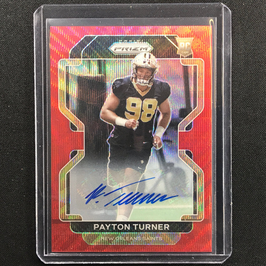2021 Prizm Payton Turner Rookie Autographs Red Wave 21/149