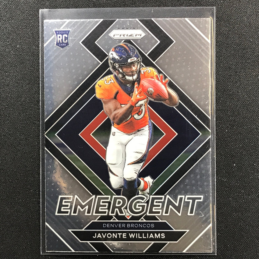 2021 Prizm Javonte Williams Emergent Rookie Base No 15