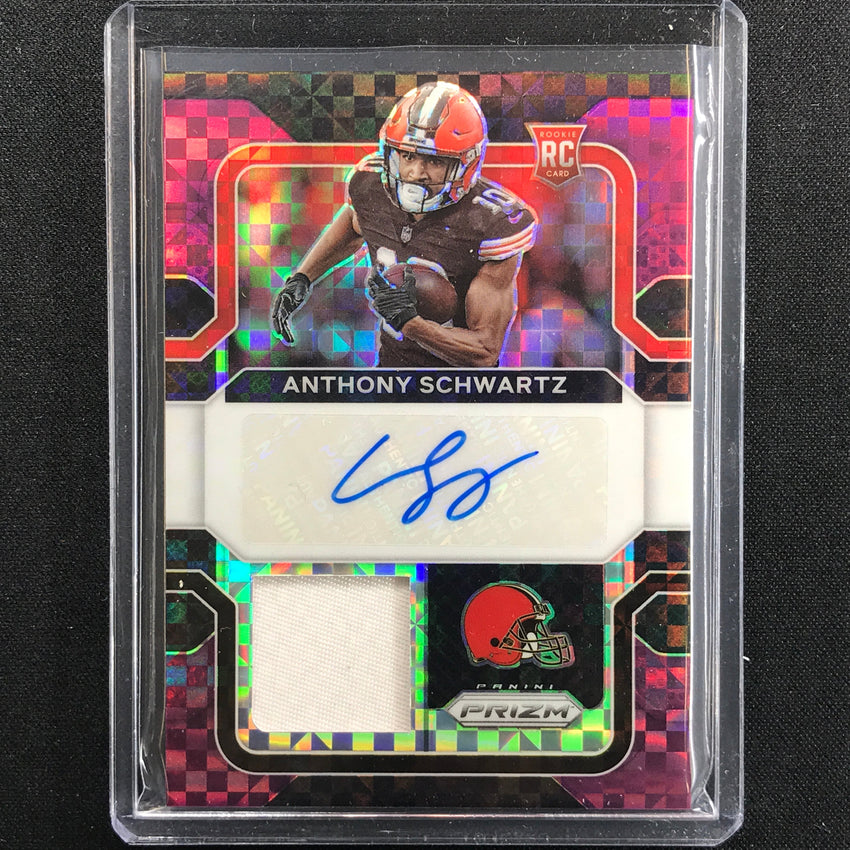 2021 Prizm Anthony Schwartz Rookie Patch Autographs Purple Power 7/49