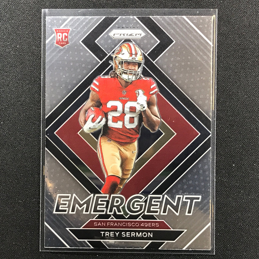 2021 Prizm Trey Sermon Emergent Rookie Base No 19