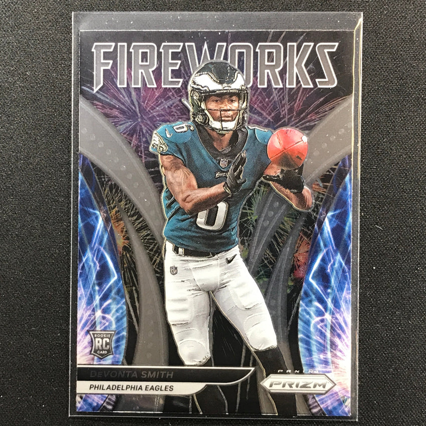 2021 Prizm Devonta Smith Rookie Fireworks Base No 12