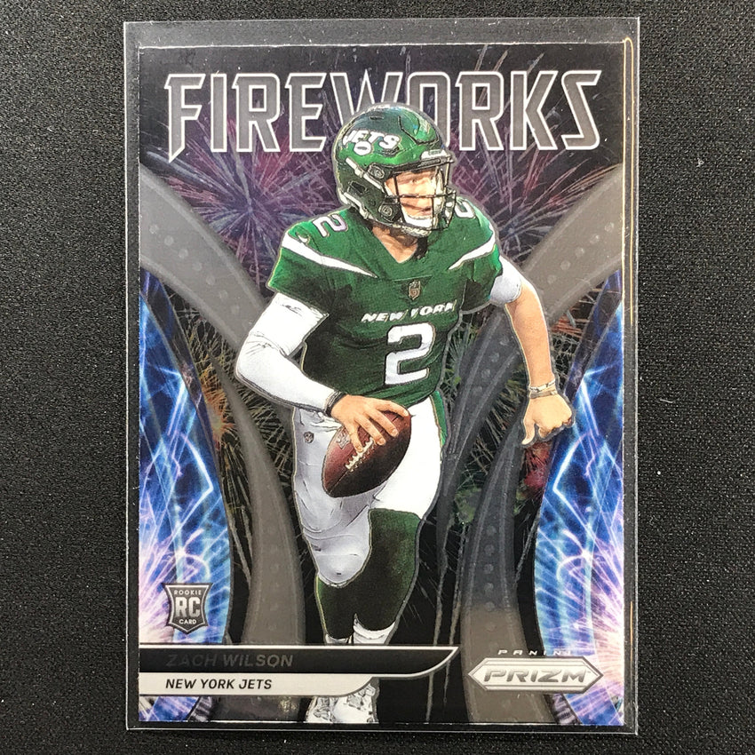2021 Prizm Zach Wilson Rookie Fireworks Base No 22