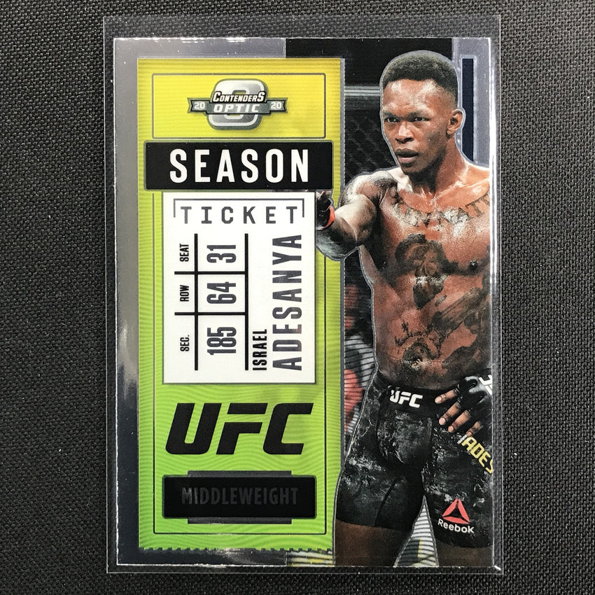 2021 Chronicles ISRAEL ADESANYA Contenders Optic Season Ticket Base #272