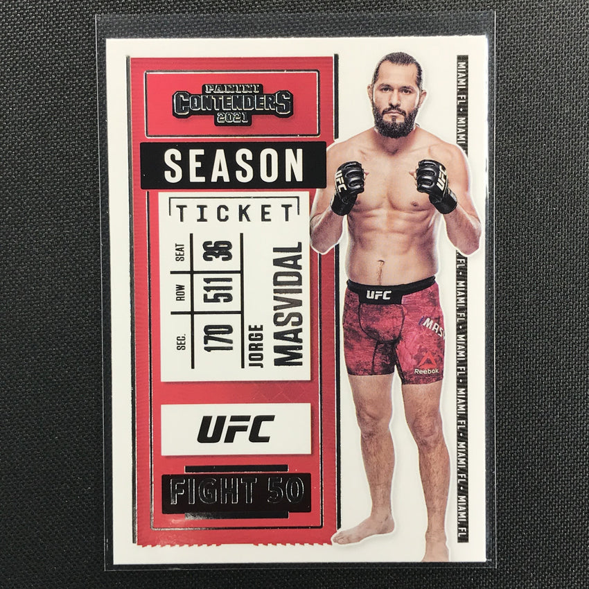 2021 Chronicles JORGE MASVIDAL Contenders Season Ticket Base #8
