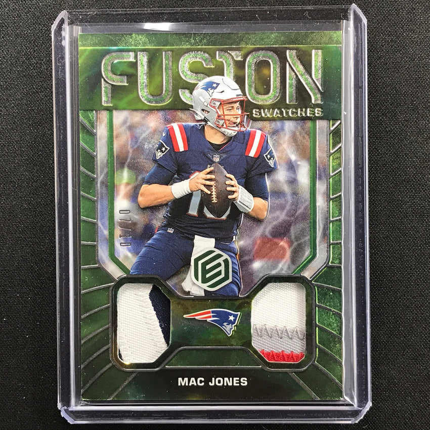 2022 Elements Mac Jones Fusion Swatches Dual Jersey Patch Prime Neon 7/10
