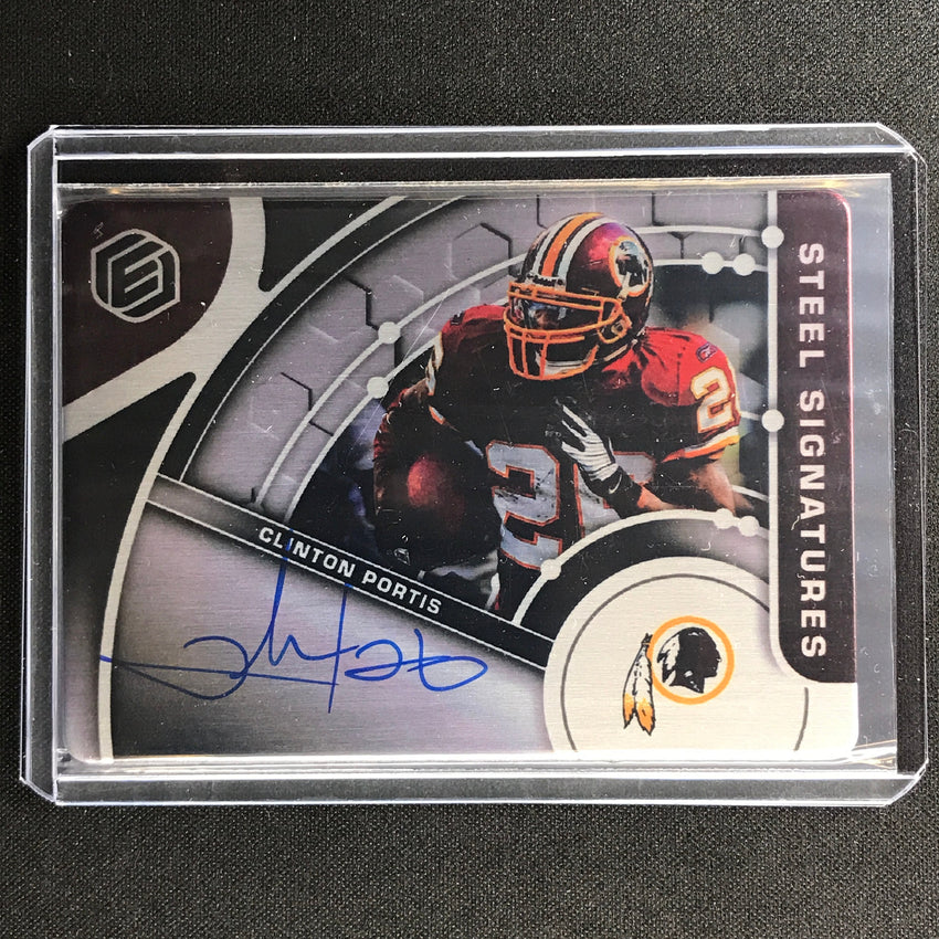 2022 Elements Clinton Portis Steel Signatures Auto 42/50