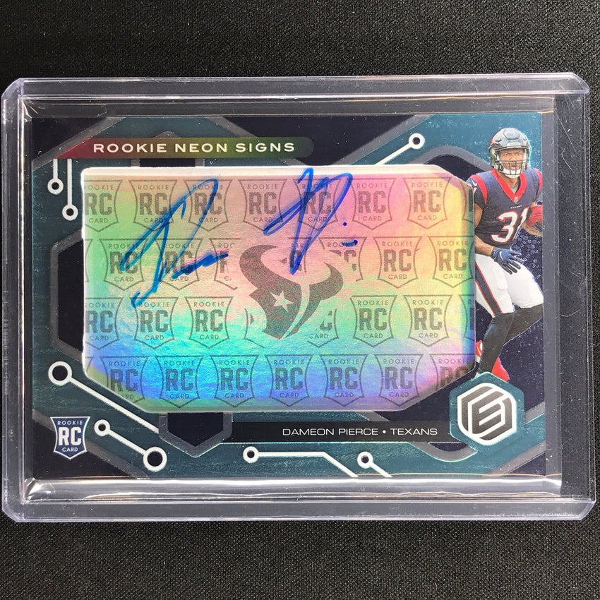 2022 Elements Dameon Pierce Rookie Neon Signs Auto Blue 3/75