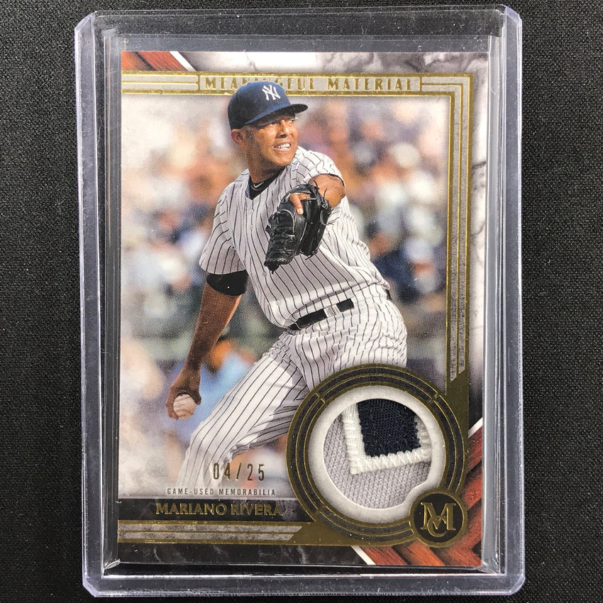 2022 Museum Collection Mariano Rivera Meaningful Material Relic Patch Gold 4/25