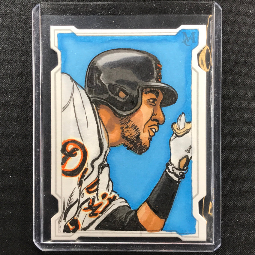2022 Museum Collection Victor Reyes Canvas Originals Shaped Sketch 1/1 Gerlach