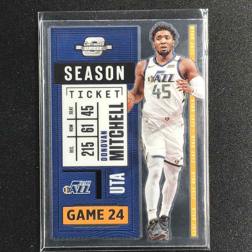 2020-21 Contenders Optic Donovan Mitchell Season Ticket Base No 22