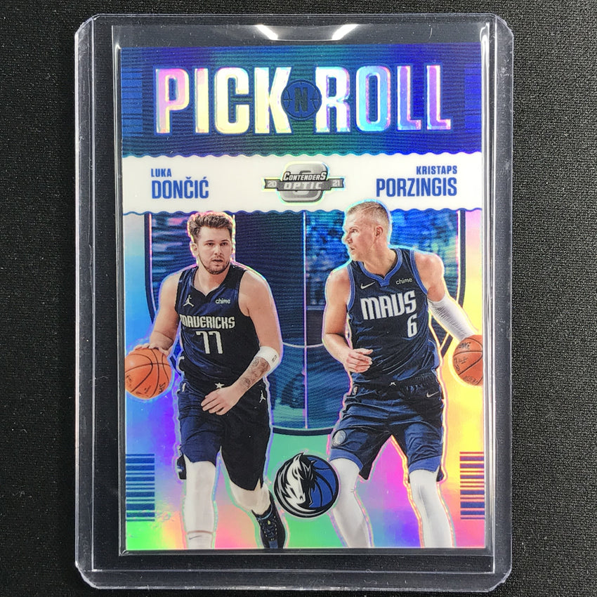 2020-21 Contenders Optic LUKA DONCIC PORZINGIS Pick N Roll Silver Prizm #12