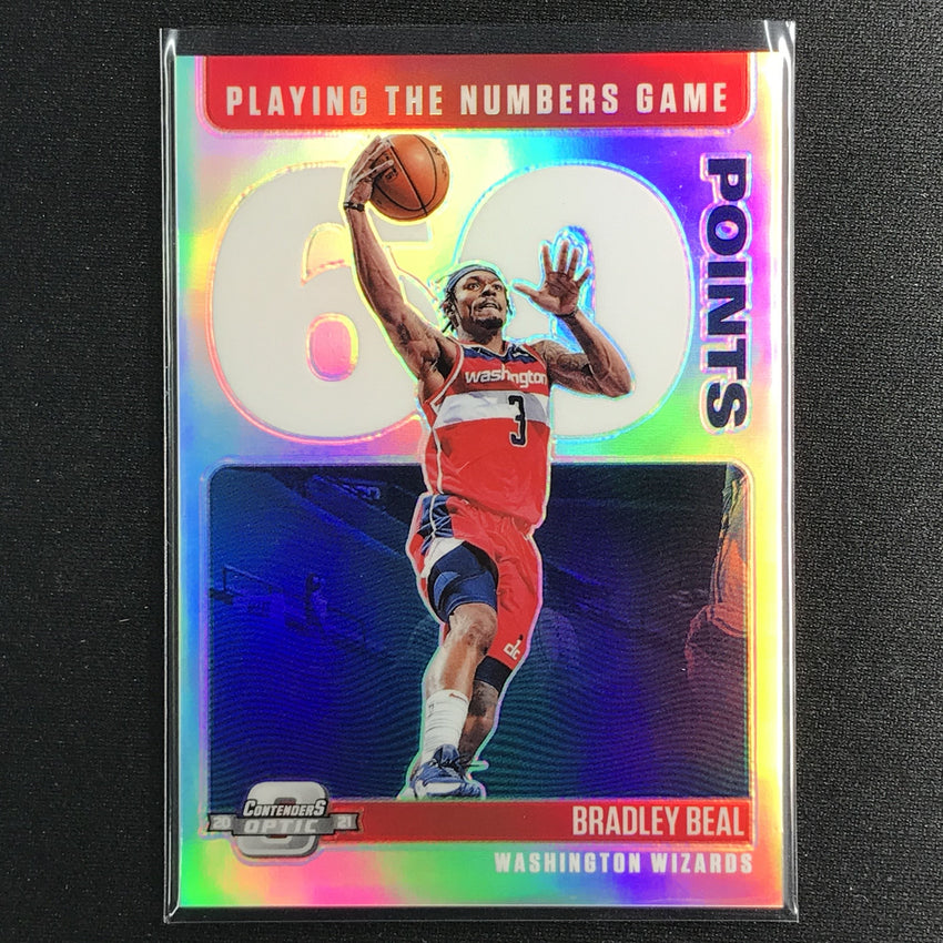 2020-21 Contenders Optic BRADLEY BEAL Playing the Numbers Game Silver Prizm #8