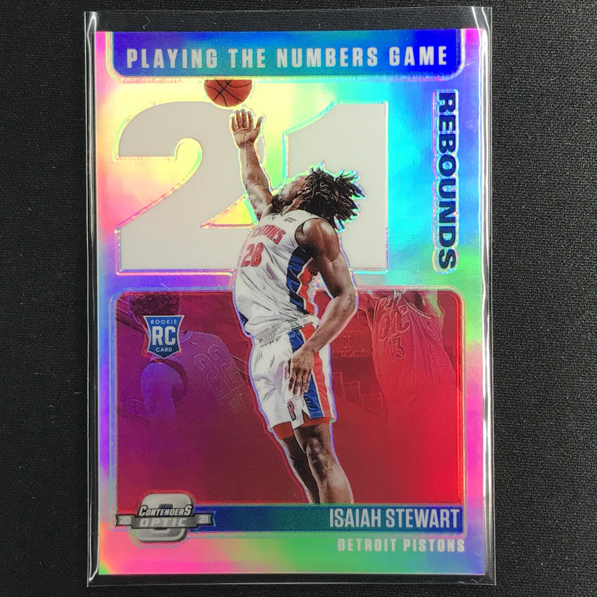 2020-21 Contenders Optic ISAIAH STEWART Playing Numbers Game Silver Prizm #20